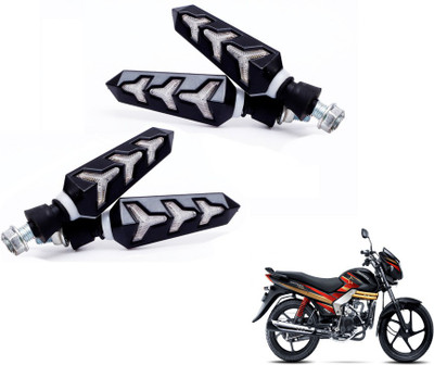 MOCKHE Front, Rear LED Indicator Light for Mahindra Centuro(Yellow, Blue)