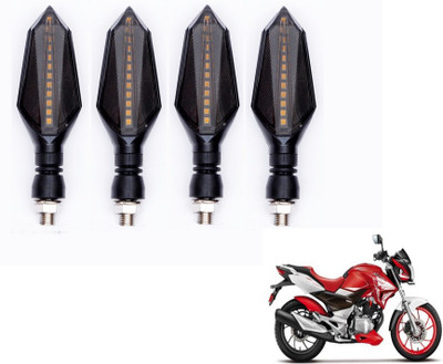 MOCKHE Front, Rear LED Indicator Light for Hero CBZ Xtreme(Yellow, Blue)