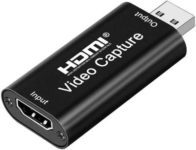 VIBOTON  TV-out Cable HD Audio Video Capture Card HDMI Female to USB Male for Screen Sharing | Broadcasting | Video Recording | Live Conference | Medical Imaging | DSLR Recording | Acquisition | Game Streaming  (Black, For Laptop)