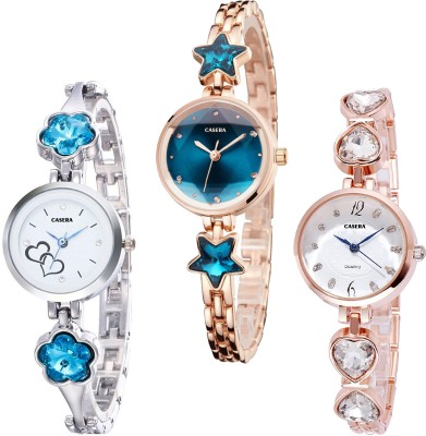 casera rose gold combo Wrist Watch Set Of 3 Analog Watch  - For Women