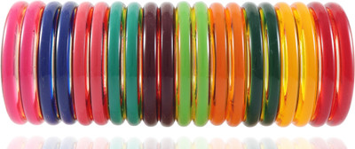 Zulka Get Your Traditions Plastic Bangle Set(Pack of 20)