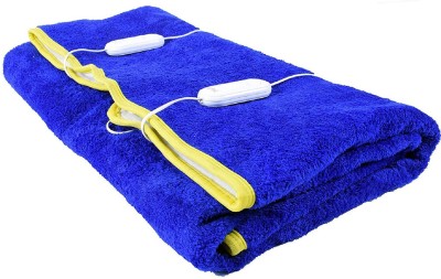 Cozynight Solid Double Electric Blanket for  Heavy Winter(Polyester, Blue)