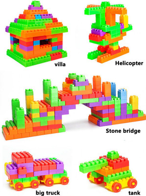 BOZICA BEST BUY Expert Building Blocks (92 Pieces +8 Tyres) 100 Pcs Creative Learning Toy /Educational Toy/ For Kids Puzzle Toy Assembling Building Unbreakable Toy Set(Yellow)