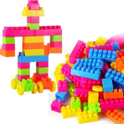 BOZICA Funny Plastic 100 Pcs Building Blocks City DIY Creative Bricks Educational Toy Gift For Child(Multicolor)