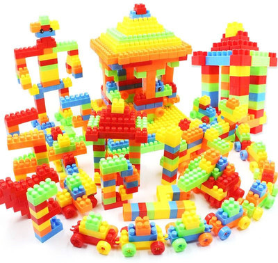BOZICA Toys Building Blocks for Kid Toys Multi-Character Colorful DIY for Children with Car Shaped Backpack(Multicolor)