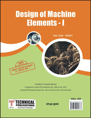 Design of Machine Elements -I for SPPU 15 Course (TE - I - Mech. - 302041)(Paperback, Anup Goel)