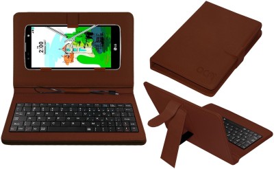 ACM Keyboard Case for Lg K535d Stylus 2 Plus(Brown, Cases with Holder, Pack of: 1)