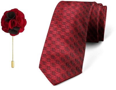 nu-Lite Satin Tie & Cufflink(Red)