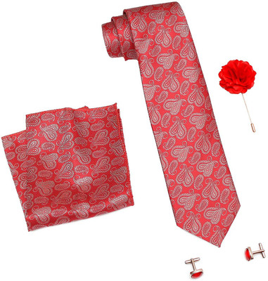 nu-Lite Satin Tie & Cufflink(Red)