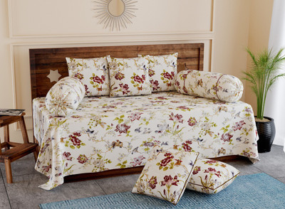 Rustic India Cotton Floral Diwan Set(Multicolor)