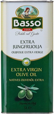 Basso Extra Virgin Olive Oil 5 litre , Product Of Itely Olive Oil Plastic Bottle(5 L)