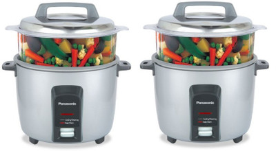 Panasonic SR-Y18FHS (E) PACK OF 2 Electric Rice Cooker (4.4 L, Silver)