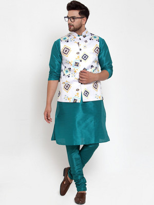 B BEN Men Kurta Pyjama Ethnic Jacket Set