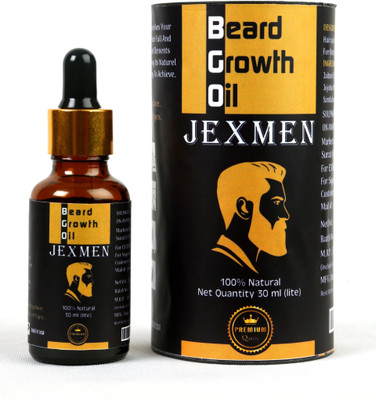 JEXMEN Beard Growth Oil (lite) 30ml - More Beard Growth, 8 Natural Oils including Jojoba Oil, Vitamin E, Nourishment & Strengthening, No Harmful Chemicals Hair Oil (30 ml)