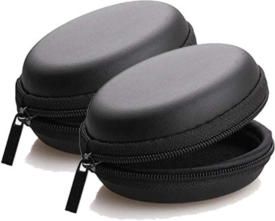 QuiteFit Leather, Silicone Zipper Headphone Case For Universal(BLACK)