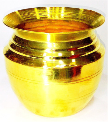 VGS MARKETINGS BRASS POOJA SOMBU KALASAM KALASA SOMBU KJal Kalash, Lota Kalasham Pal SOMBU Chambu Jal Patra POT Vadakalai Thiruman Kudam Naamam Sangu Chakra Kudam Ghada Handi Lota for Pooja Pongal Sankranti Puja Marriage Karvachauth Homam sombu pot Brass Kalash(Gold)
