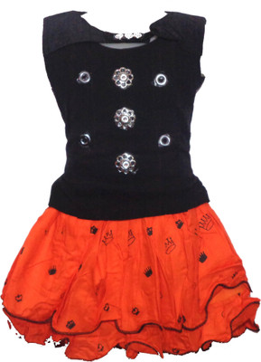 SAMJHO FASHION Baby Girls Casual Top Skirt(ORANGE)