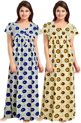 manya fashion Women Nighty Set(Multicolor)
