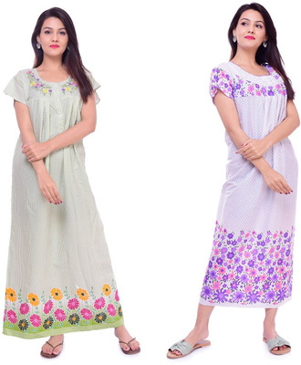 Apratim Women Nighty(White)