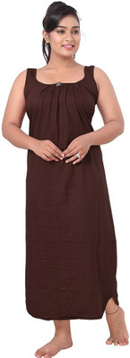 UNIQUE COLLECTONS Women Nighty(Brown)