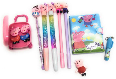 Tera13 peppa pig Gel Pen(Pack of 8, Ink Color - Multicolor)
