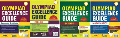 Olympiad Guide Books Set Of Mathematics (IOM) Science (IOS) English (IOEL) Reasoning & Aptitude (IRAO) Class 4(Text Book, Silver Zone)