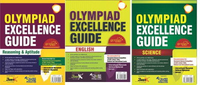 Olympiad Guide Books Set Of Science (IOS) English (IOEL) Reasoning & Aptitude (IRAO) Class 8(Text Book, Silver Zone)