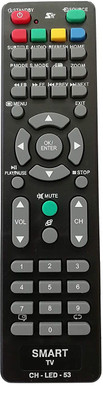 LipiWorld CHN-LED-53 LCD LED Smart HD TV Remote Control Compatible for  Croma Remote Controller(Black)