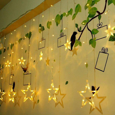 VibeX 138 LEDs 4.04 m Multicolor Steady, Flickering Star Rice Lights(Pack of 1)