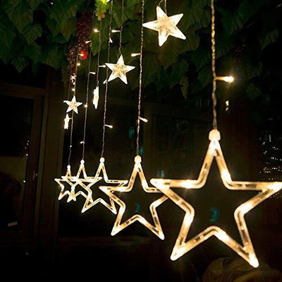 VibeX 138 LEDs 4.04 m Transparent Steady, Flickering Star Rice Lights(Pack of 1)