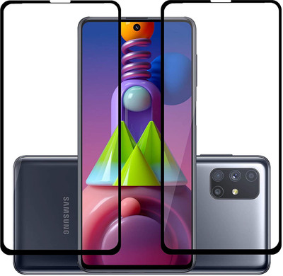worldvery Tempered Glass Guard for Samsung Galaxy M51(Pack of 2)
