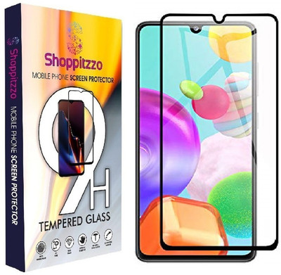 Shoppitzzo Edge To Edge Tempered Glass for Samsung Galaxy F41, Latest OG(Original Glass),11D,9H,Anti-scratch,Oleophobic coated(Colour-Black)(Pack of 2)