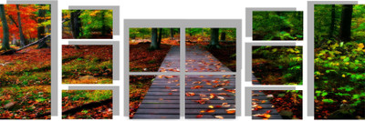 Varadvinayak 59 cm forest view Self Adhesive Sticker(Pack of 1)