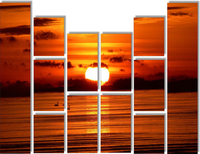 Varadvinayak 59 cm Settiing sun slide stickers Self Adhesive Sticker(Pack of 1)