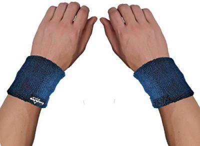 HeadTurners Sweat Wrist Band/Support for Gym & Sports Activities 3 inches- (2 pcs,Navy Blue) Wrist Support