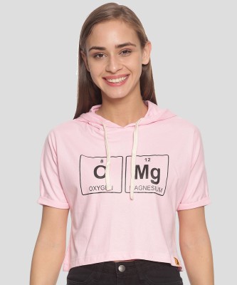 CAMPUS SUTRA Casual Half Sleeve Printed Women Pink Top