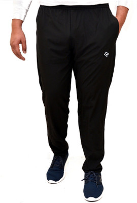 RANBOLT Solid Men Black Track Pants