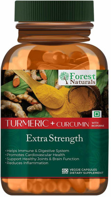 Forest Naturals Turmeric Curcumin | Bioperine | 60 Capsules(800 mg)