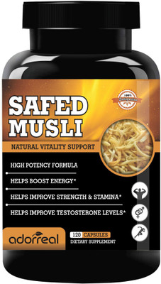 Adorreal Natural & Pure Safed Musli for Power, Strength & Stamina(120 Tablets)