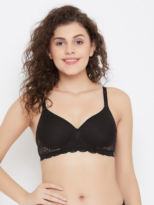 Clovia Women T-Shirt Lightly Padded Bra(Black)