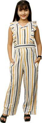 Fellamo Striped Girls Jumpsuit