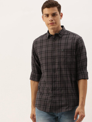 The Indian Garage Co. Men Checkered Casual Purple Shirt