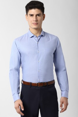 Peter England Men Solid Formal Light Blue Shirt