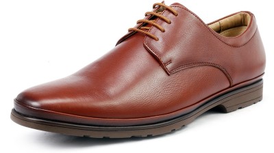 one8 by Virat Kohli Men's Premium Leather Lace-ups Derby Formal/Evening/Party Shoes Outdoors For Men(Tan)