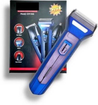 Geemy GM566 3in1 SHAVER HAIR CUTTING MACHINE Trimmer 45 min  Runtime 1 Length Settings(Multicolor)