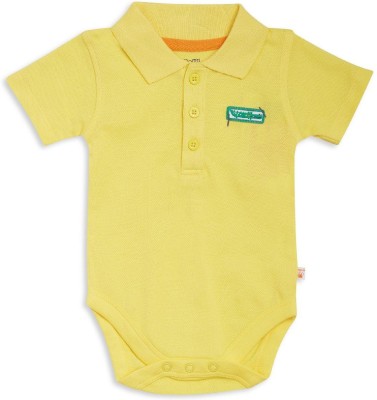 babeezworld Baby Boys & Baby Girls Yellow Bodysuit