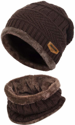 FRANKOPOLIS Woven Beanie Cap(Pack of 2)