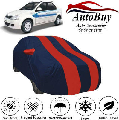 AutoBuy Car Cover For Mahindra e-Verito (With Mirror Pockets)(Multicolor)