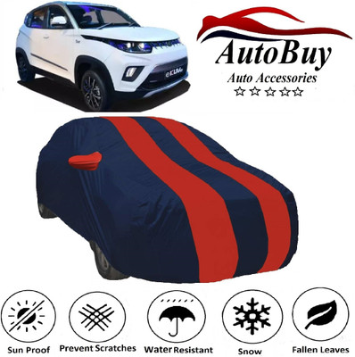 AutoBuy Car Cover For Mahindra eKUV100 (With Mirror Pockets)(Red, Blue)