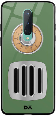 DailyObjects Green Radio Glass Back Cover for OnePlus 8(Multicolor, Shock Proof, Pack of: 1)